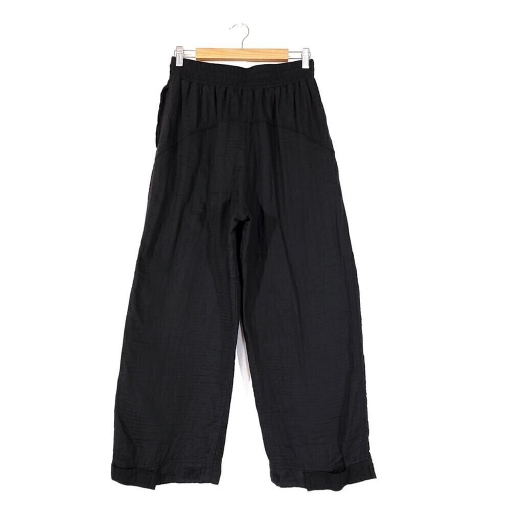 NEW Free People Flipside High Waisted Wide Tapered Quilted Pants in Black Small - Picture 8 of 14